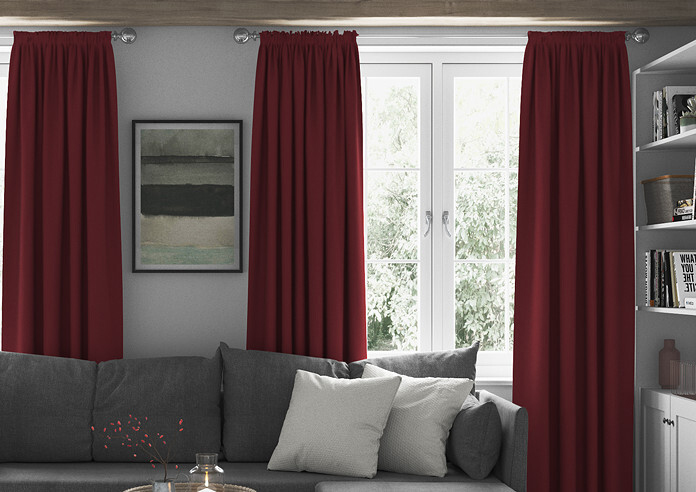 Faux Suede, Red - Made to Measure Curtains - Image 3
